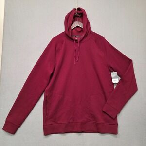 Xersion‎ Men's Burgundy Passion Long Sleeve Train Scuba Popover Hoodie Size LT